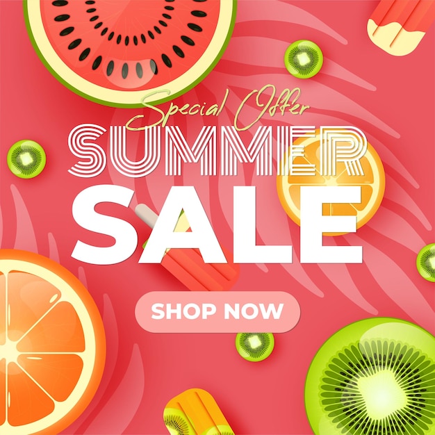 Summer sale template banner