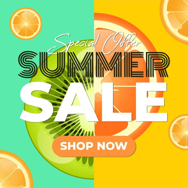 Summer sale template banner