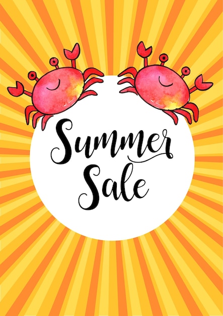 Summer Sale Yellow Orange Background Professional Banner Multipurpose Design Free Vector