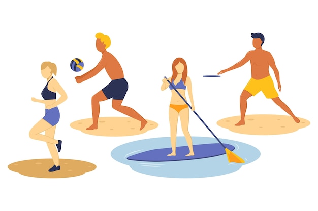 Free Vector summer sports set