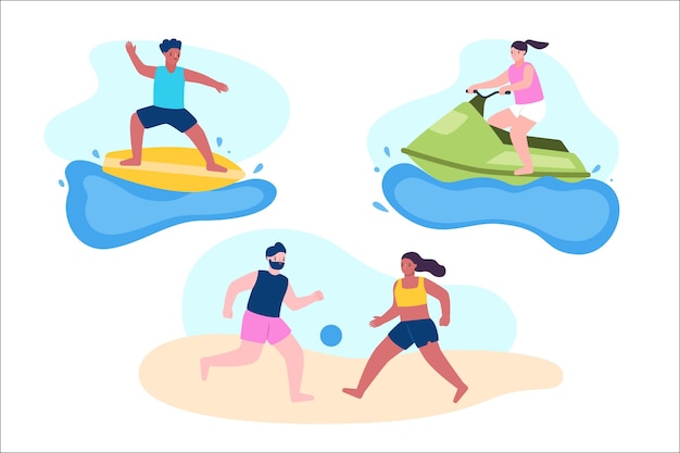 Free vector summer sports