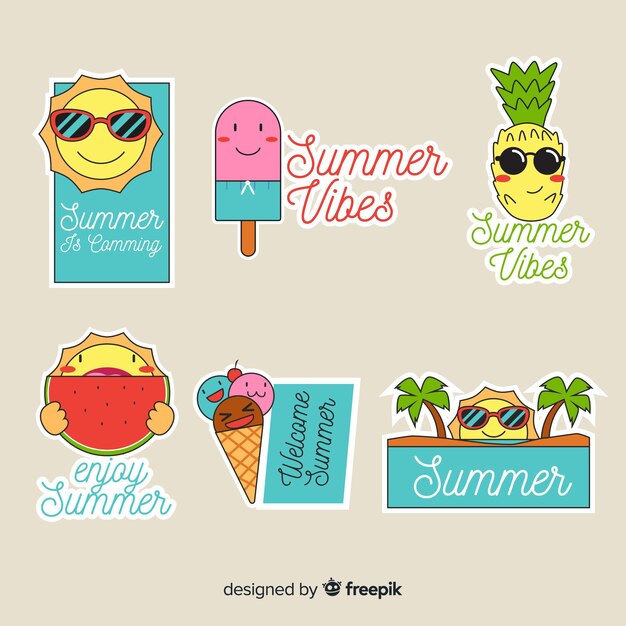 Summer sticker collection