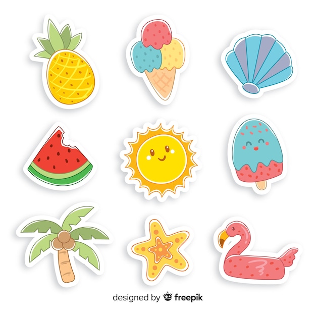 Summer sticker collection