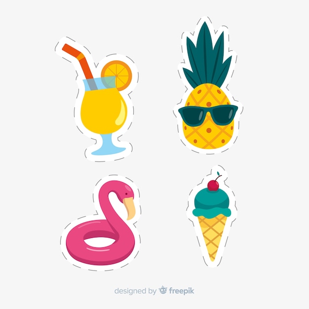 Summer sticker collection