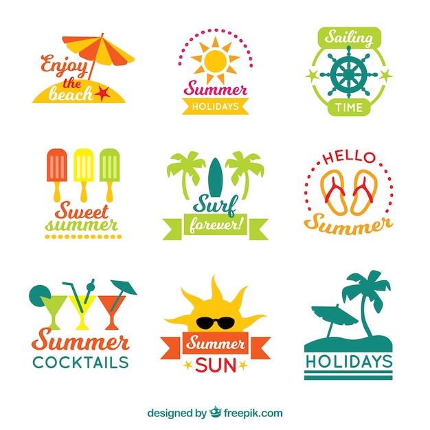 Summer stickers collection