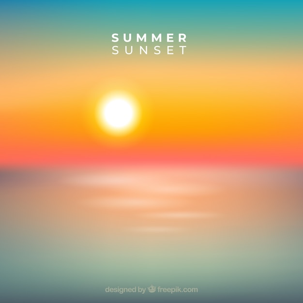 Free Vector summer sunset background