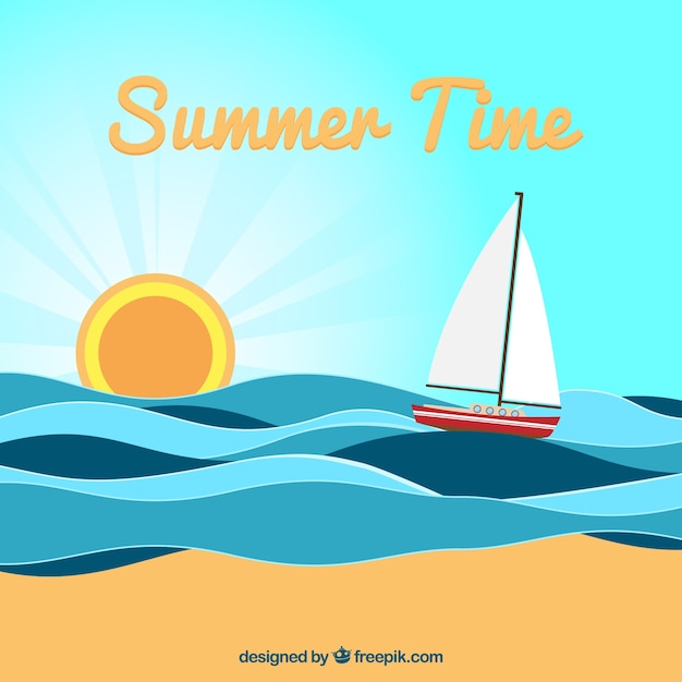 Free Vector summer time illustration