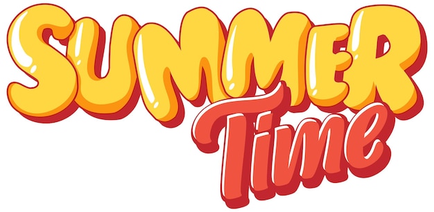 Summer time text for banner or poster design