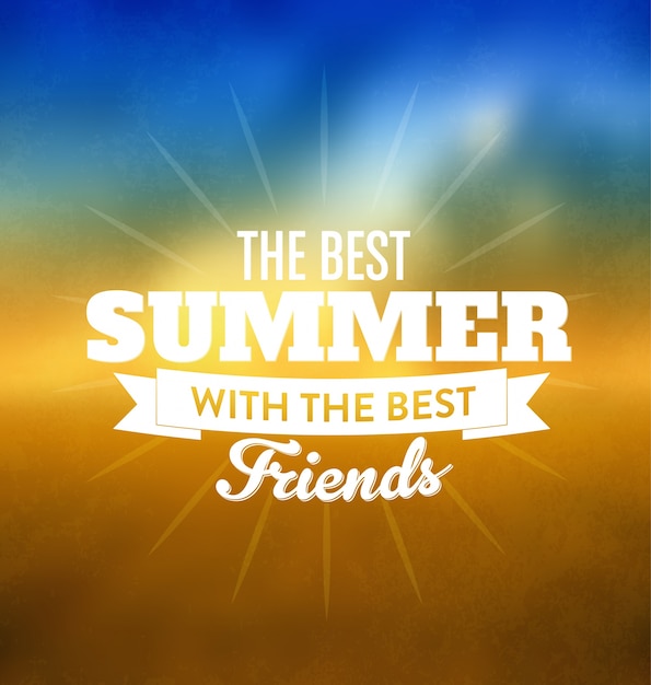 Free vector summer typographic design