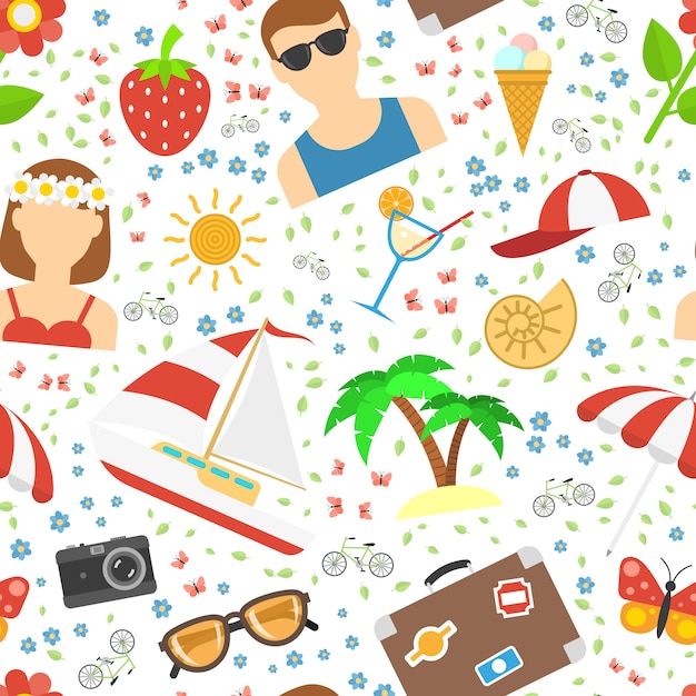 Free vector summer and vacation background