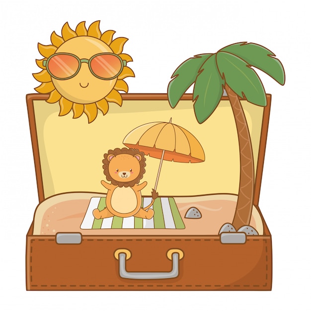 Free Vector summer vacation relax cartoon 