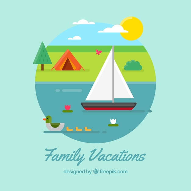 Free vector summer vacations background