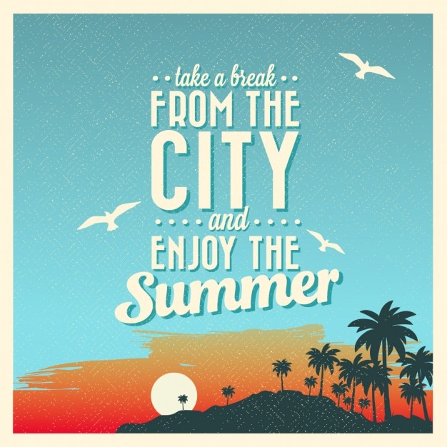 Free Vector summer wallpaper