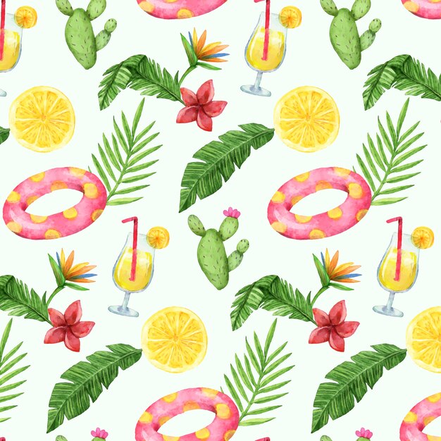 Summer watercolor pattern