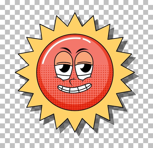 Free Vector sun with facial expression