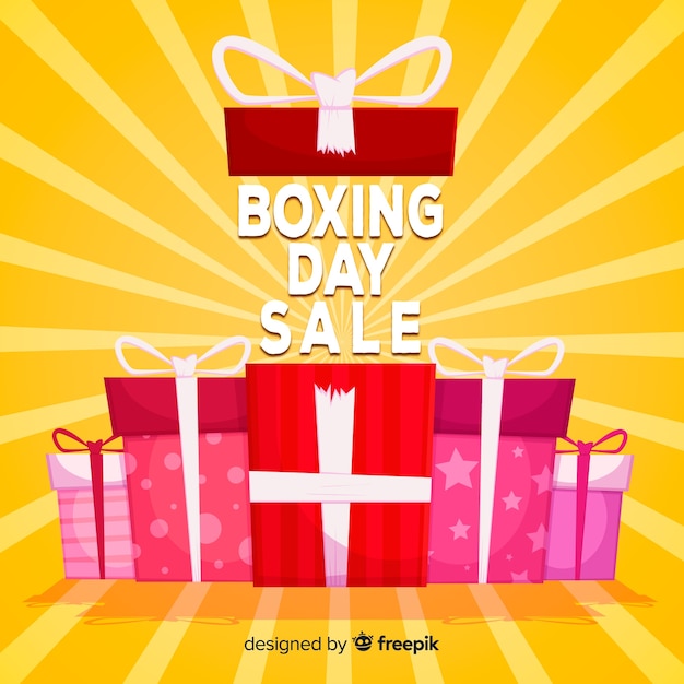 Sunburst boxing day sale background