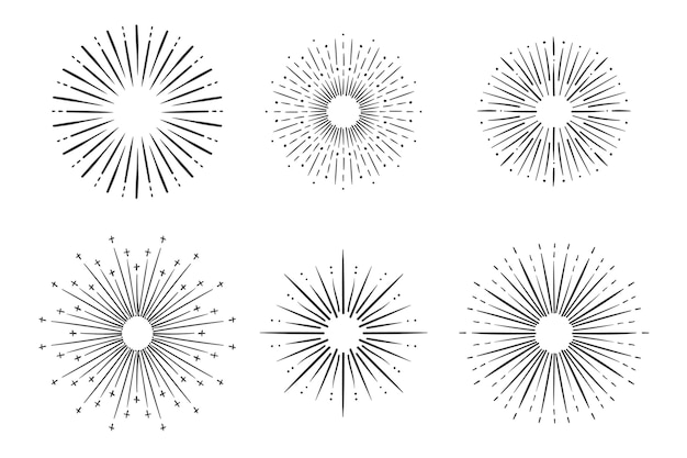 Sunburst collection hand drawn