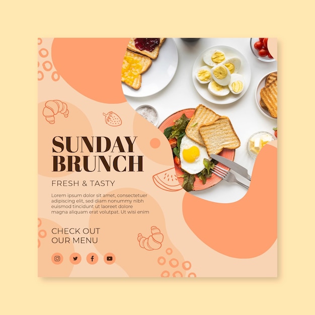 Sunday brunch  squared flyer