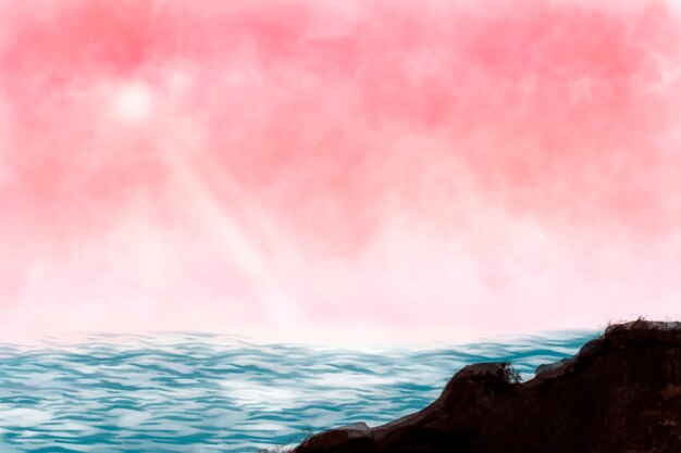 sunlit seascape background