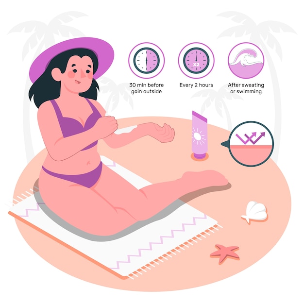 Sunscreen concept illustration