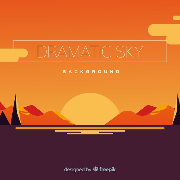 Free Vector sunset sky background