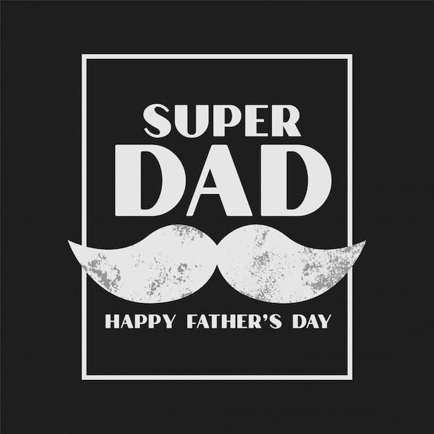 Free Vector super dad poster for happy fathers day