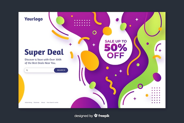 Super deal sale landing page