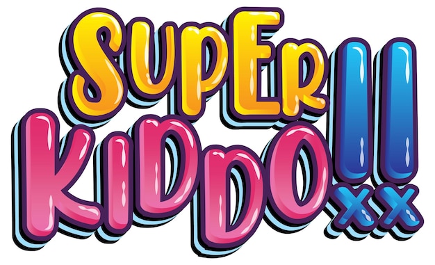 Super Kiddo logo text design