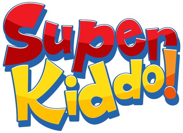 Free Vector super kiddo logo text design