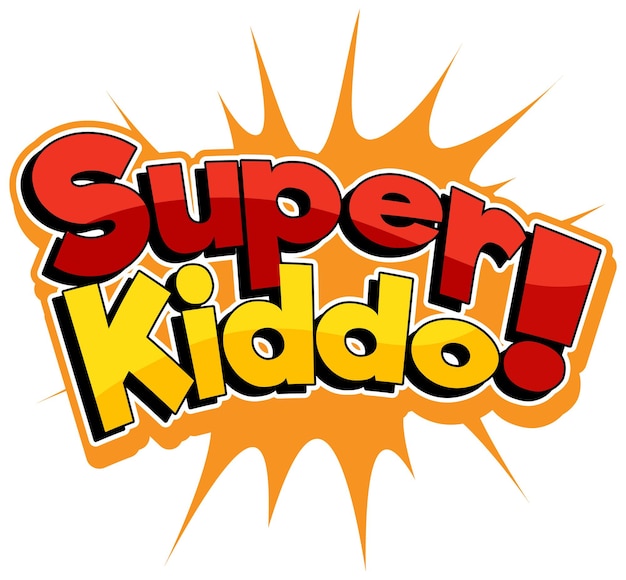 Super Kiddo logo text design