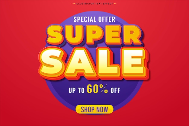 Free Vector super sale banner template design