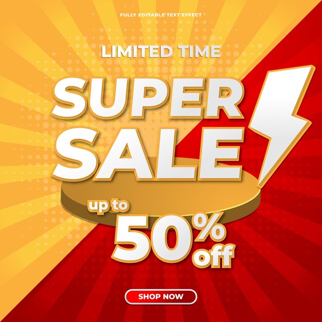 Super Sale Banner Template Design