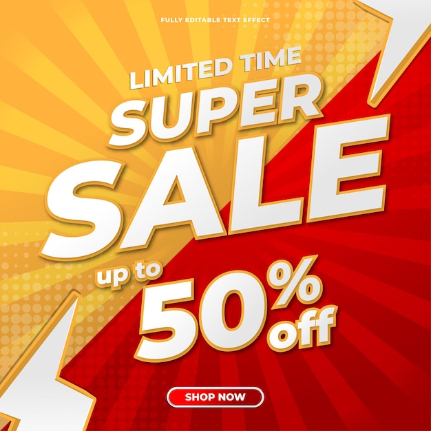 Super Sale Banner Template Design