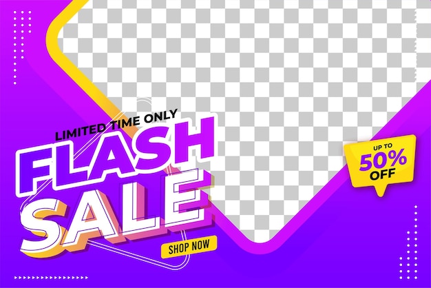 Super sale banner template flash sale discount promotion