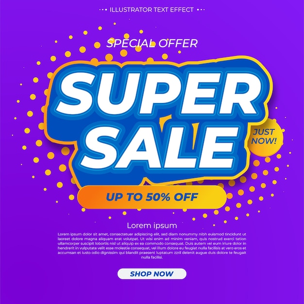 Super sale banner template