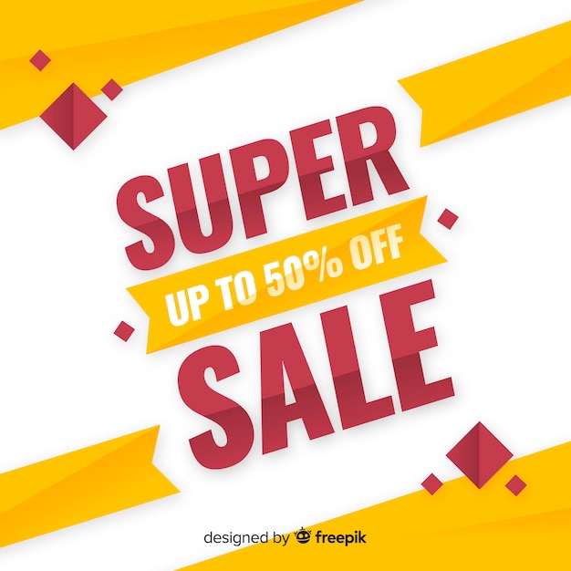 Free Vector super sale banner