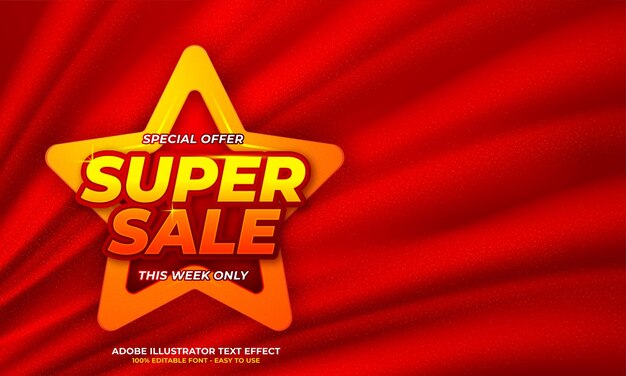 Super sale editable text effect