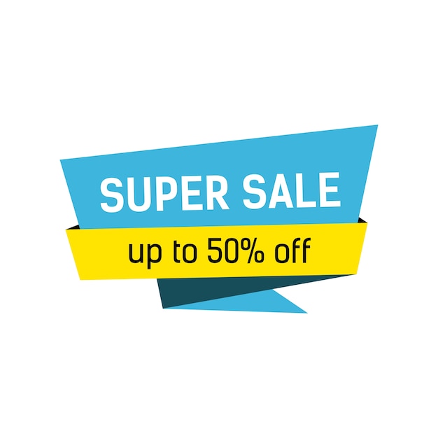 Super Sale Lettering on Origami Bubble