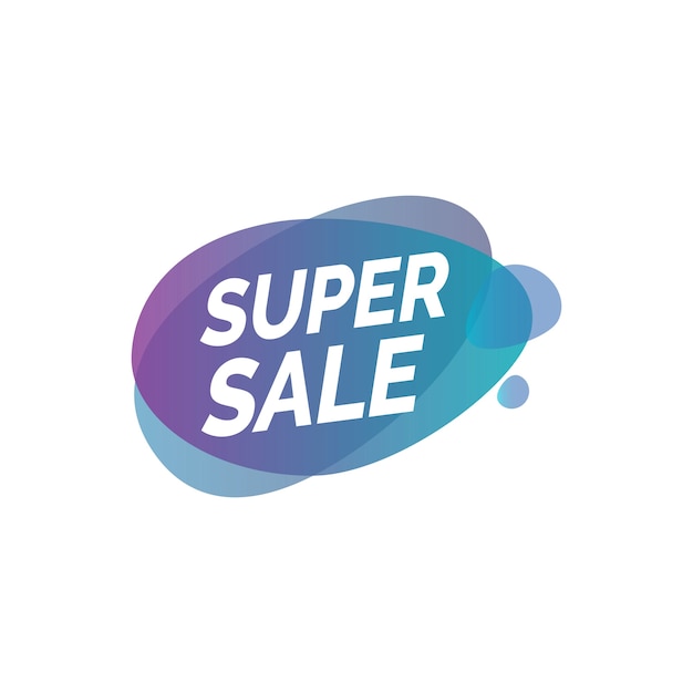 Super Sale Lettering on Transparent Blots