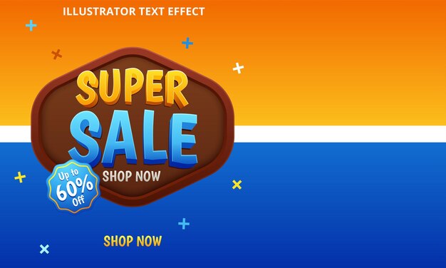 Super Sale modern Banner design template