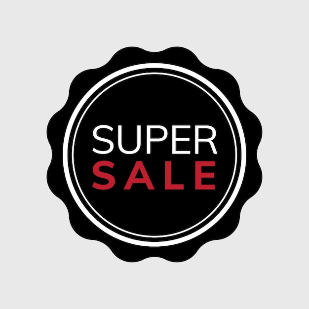 Super sale promotion badge vector