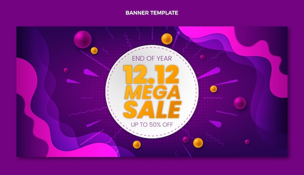 Super sale with discount banner template