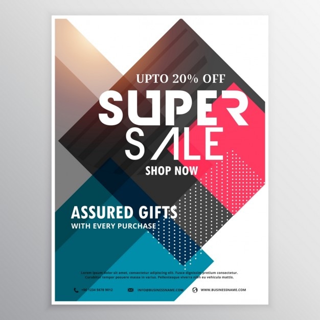 Free vector super sales poster