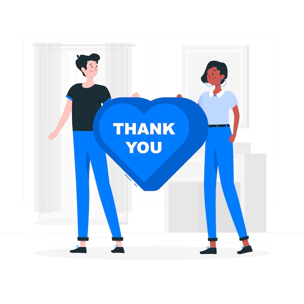 Free vector super thank you concept illustration