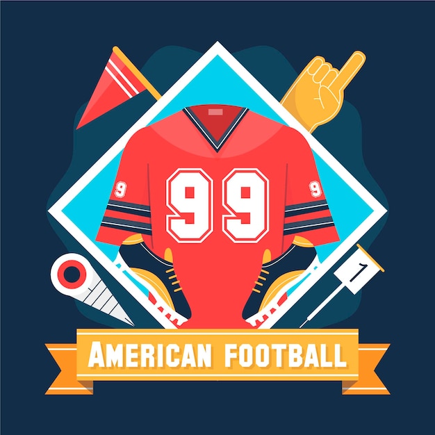 Free vector superbowl flat design illustration