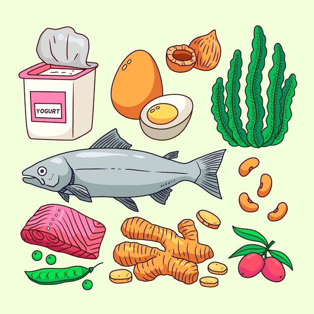 Free Vector superfood collection