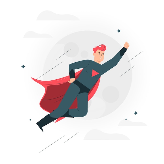 Free Vector superhero concept illustration