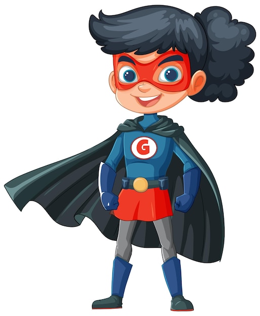 Free Vector superhero girl in dynamic pose