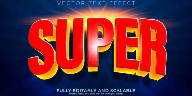 Superhero text effect editable cartoon and comic text style