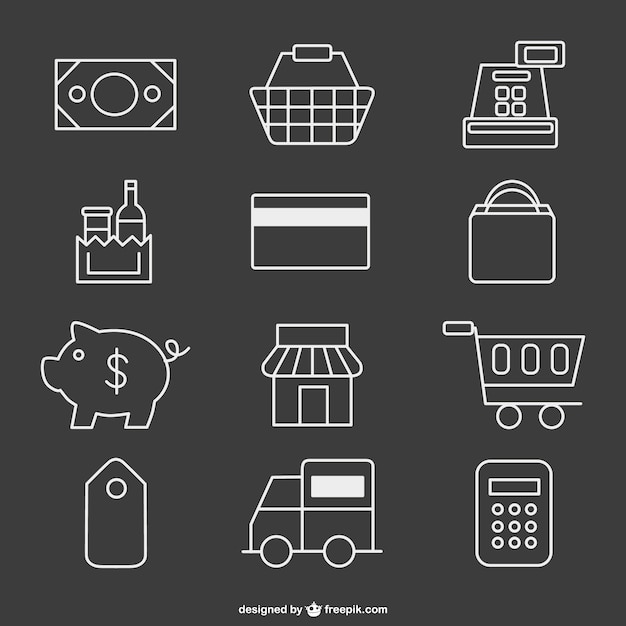 Supermarket icons